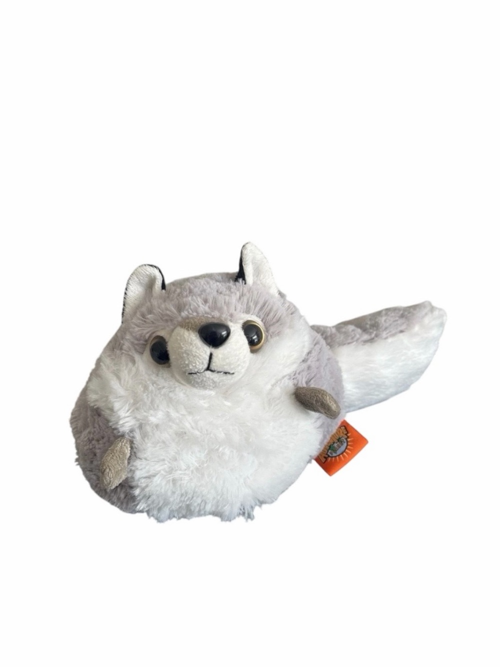 Adventure Planet Squirrel Round Plush Ball Gray Bushy Tail Stuffed Animal 6in